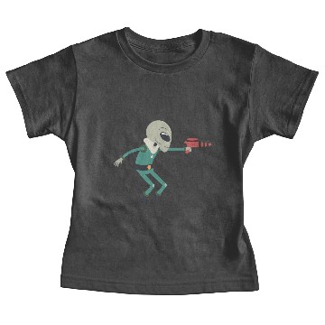 Discover Alien playing with the gun Alien playing with the Baby Tees