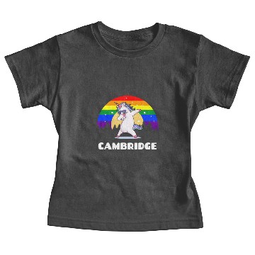 Discover Cambridge Massachusetts LGBTQ Gay Pride Rainbow Baby Tees