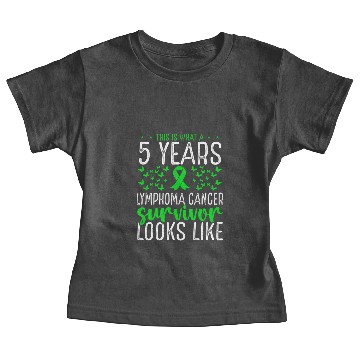Discover 5 Years Lymphoma Cancer Survivor Cancer Ribbon Baby Tees