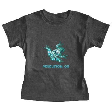 Discover Pendleton Oregon Frog PNW Indian Art Native Baby Tees