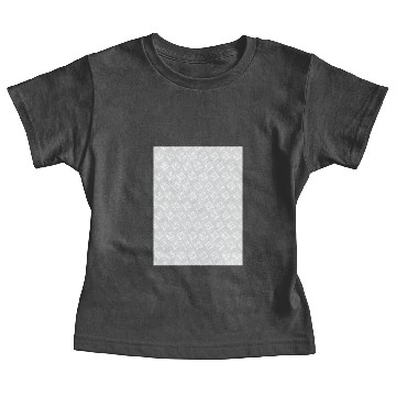 Discover White & Light Grey Simple Pattern Baby Tees