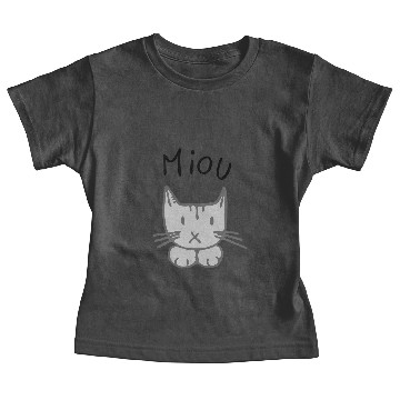 Discover grey cat front Baby Tees