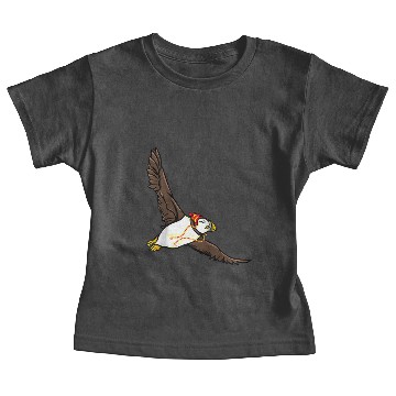 Discover Funny Puffin cartoon Raglan Baseball Baby Tees