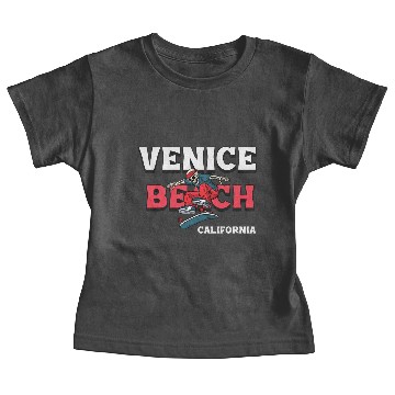 Discover Venice Beach California Skeleton Skateboarder Baby Tees