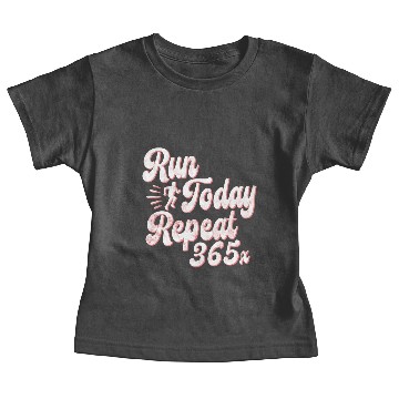 Discover Retro Run Today Repeat 365 - Running Streak Runner Baby Tees