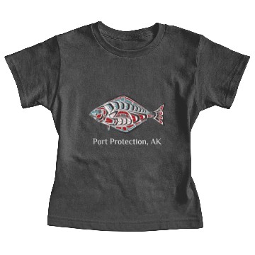 Discover Port Protection Alaska Native American Halibut Baby Tees