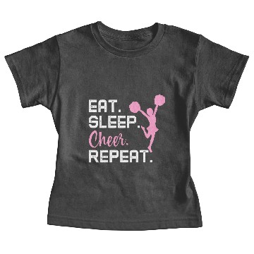 Discover Eat Sleep Cheer Repeat Baby Tees