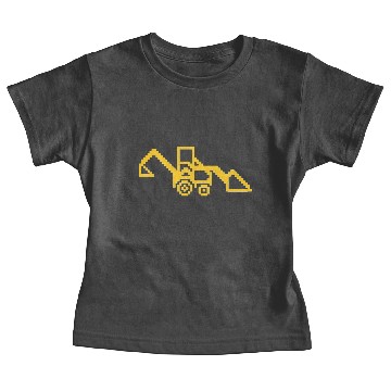 Discover 8 BitArt Construction Gold Backhoe Baby Tees