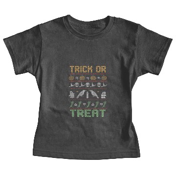 Discover Stitch Pattern Horror Creatures Trick Halloween Baby Tees