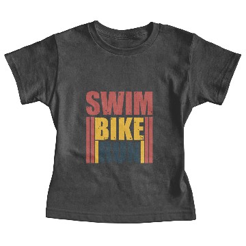 Discover Swim Bike Run Baby Tees