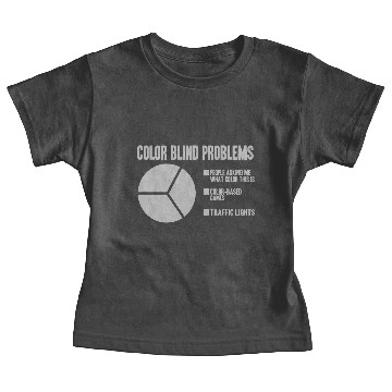 Discover Color Blind Problems Pie Chart Funny Colorblind Baby Tees