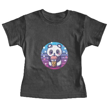 Discover Panda Bear Boba Milk Tea Funny Bubble Tea Lovers Baby Tees