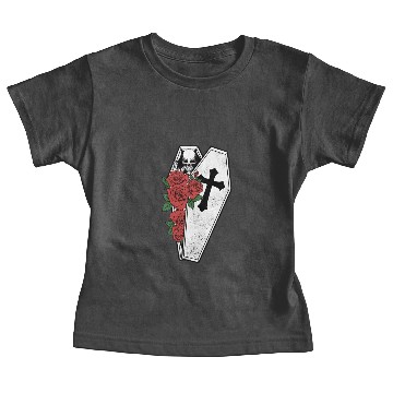 Discover Skeleton Roses Coffin Baby Tees