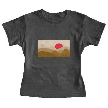 Discover Minimalist Sun Copper Brown Baby Tees