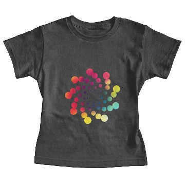 Discover Dots hurricane colorful hypnotizing spiral Baby Tees