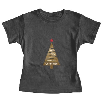 Discover Minimalist Copper Brown Christmas Pine Baby Tees
