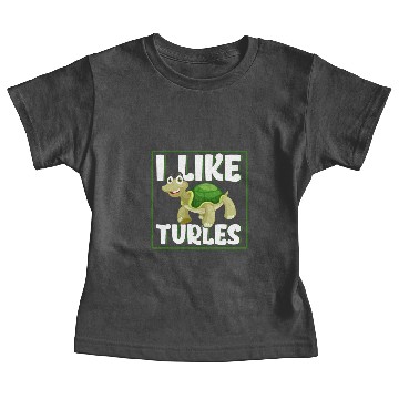 Discover I Like Turtles Baby Tees