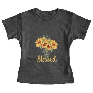 Discover Blessed Sunflower Honey Bees Black Plaid Bow Baby Tees