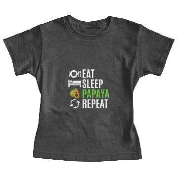 Discover Eat Sleep Papaya Repeat Baby Tees