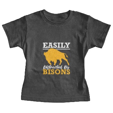Discover Easily Distracted By Bisons Buffalo Whisperer Baby Tees