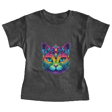 Discover Purple mandala cat Baby Tees