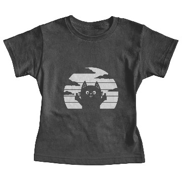 Discover Funny cat middle finger Baby Tees
