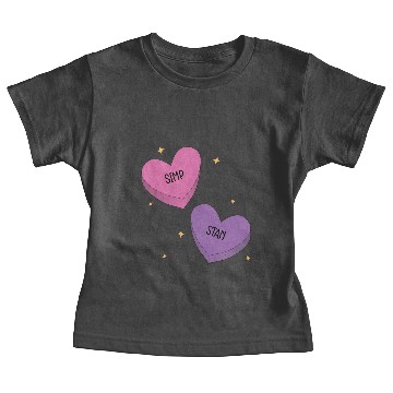 Discover Fun Candy Hearts Baby Tees