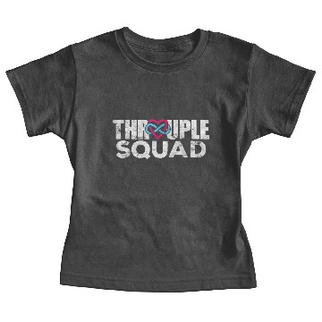 Discover Throuple Squad Polyamory Polyamorous Infinity Hear Baby Tees