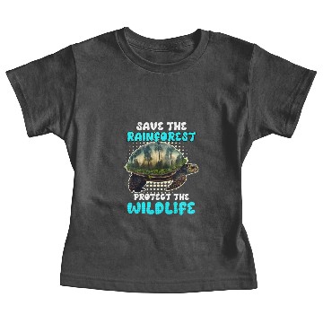 Discover Save the Rain Forest Wildlife protected species Baby Tees