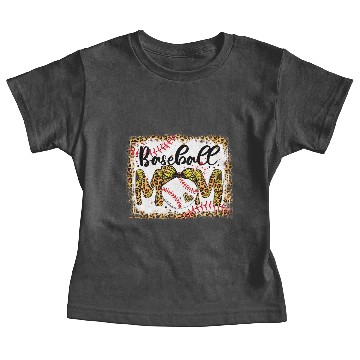Discover Bleached Softball Baseball Mom Leopard Mothers Day Baby Tees