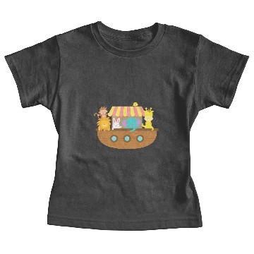 Discover Noah Ark, Cute Animals, for Kids Baby Tees