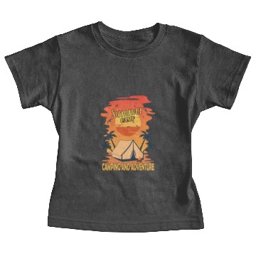 Discover retro summer camp camping and adventure Baby Tees