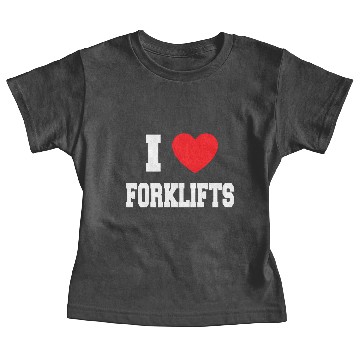 Discover I Love Forklifts Baby Tees