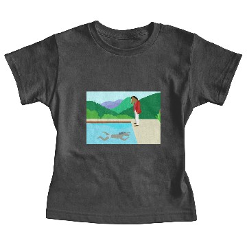 Discover Minimal Horseman Fitted Baby Tees