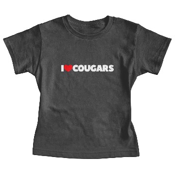Discover I Love Heart Cougars Baby Tees