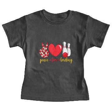 Discover Peace Love Bowling Baby Tees