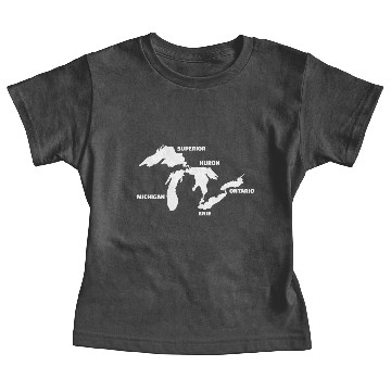 Discover Great Lakes Map Baby Tees