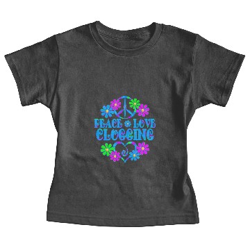 Discover Peace Love Clogging Baby Tees