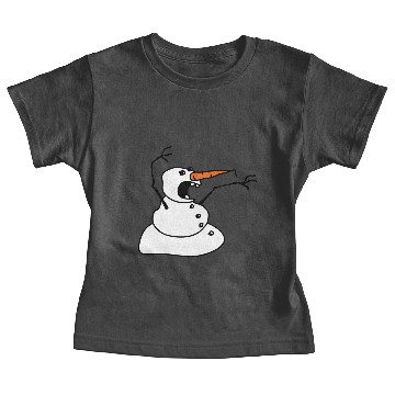 Discover Angry Snowman Baby Tees