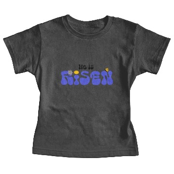 Discover He Is Risen Groovy Christian Easter Baby Tees