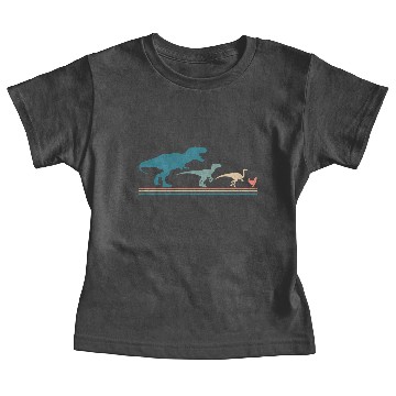 Discover Dinosaur Chicken Evolution 70S Baby Tees