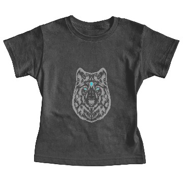 Discover Wolf Face Grey Baby Tees