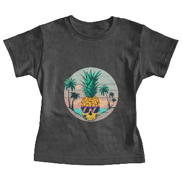 Discover Summer Pineapple Skull Baby Tees