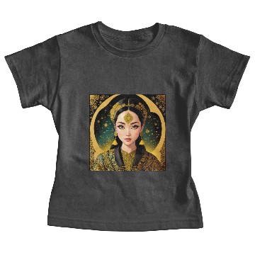 Discover Retro Java Beautiful Girl in Java Batik Baby Tees