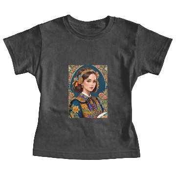 Discover Retro Java Dutch Girl Batik Design Baby Tees