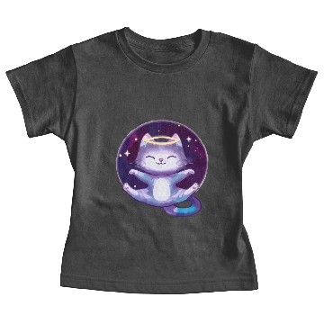 Discover Cute little space galaxy cat smiling Baby Tees