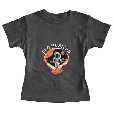 Discover Red Horizon Bold Mars Adventure Baby Tees