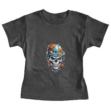 Discover Skeleton head transformed Baby Tees
