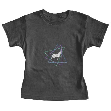 Discover Geometric Howling Wolf Baby Tees