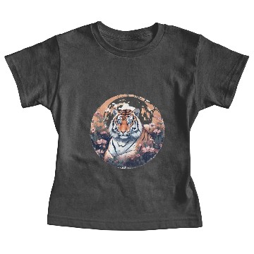 Discover Celestial moon flower tiger sitting tall Baby Tees